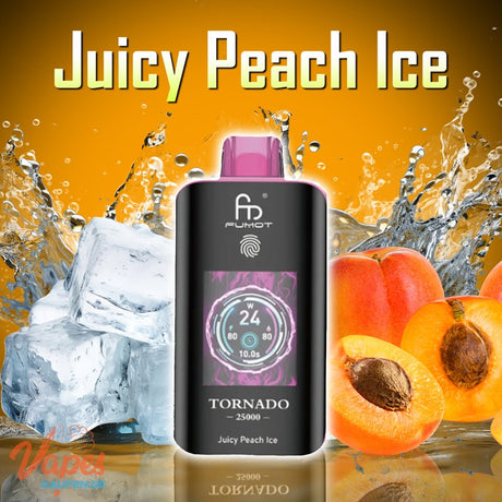 RandM Tornado 25000 juicy peach ice