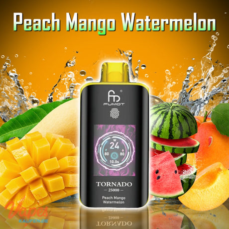 RandM Tornado 25000 peach mango watermelon