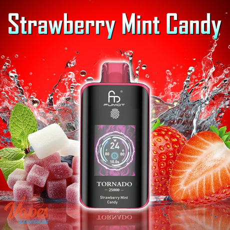 RandM Tornado 25000 strawberry mint candy