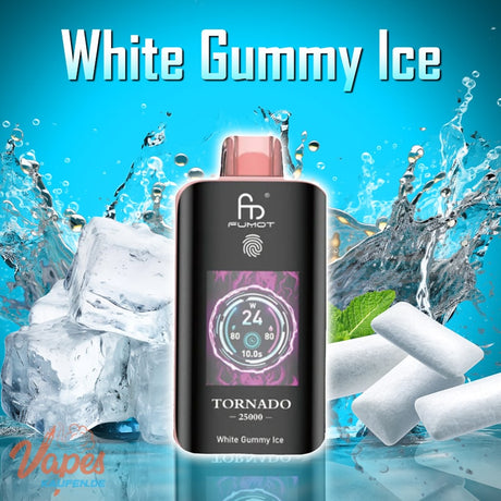 RandM Tornado 25000 white gummy ice