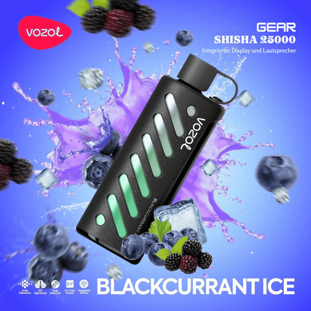 Vozol 25k Shisha Blackcurrant-Ice