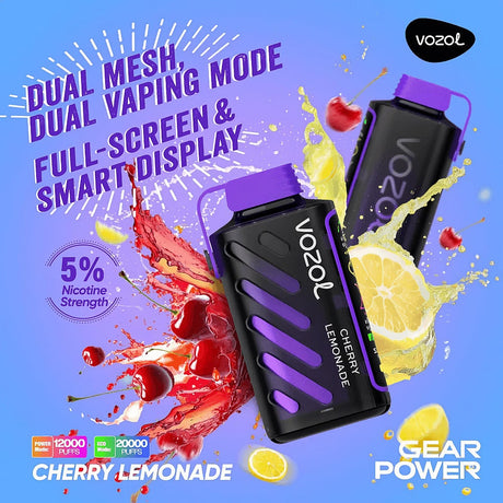 Vozol Gear Power 20000 cherry lemonade