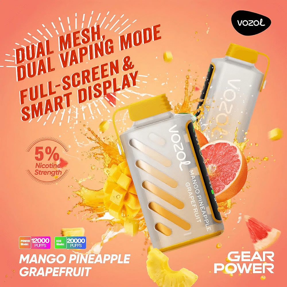 Vozol Gear Power 20000 mango pineapple grapefruit