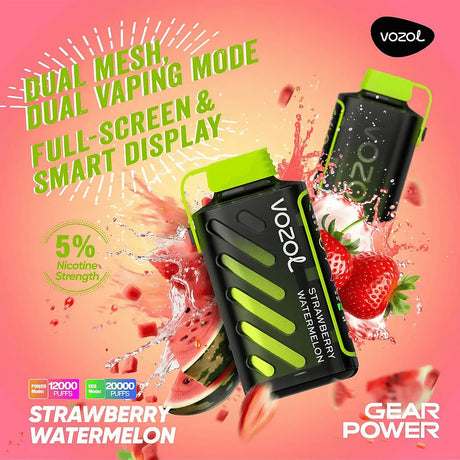 Vozol Gear Power 20000 strawberry watermelon